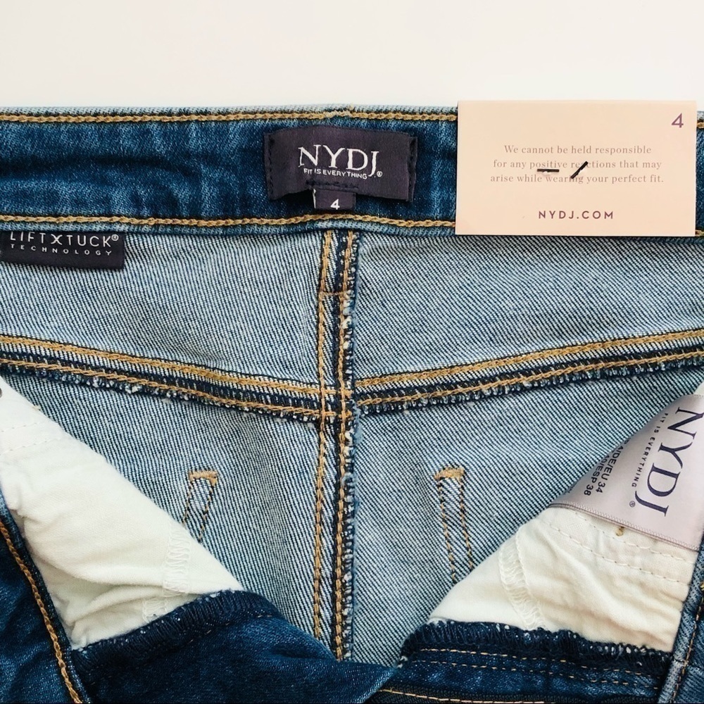 NWT NYDJ Piper Relaxed Crop Straight Leg Jeans in Radiance size 4 - Picture 10 of 16